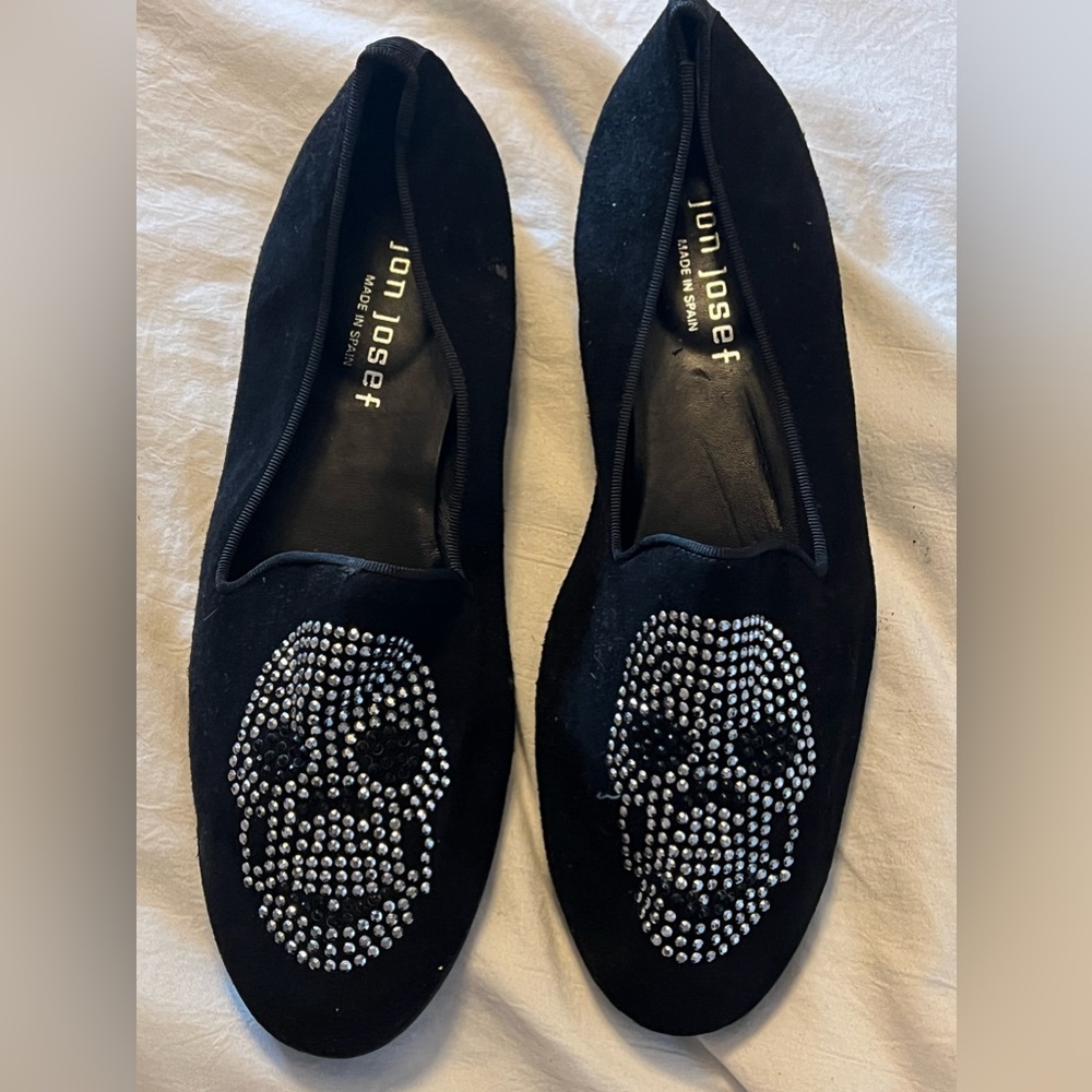 Black velvet Jon Josef  loafers